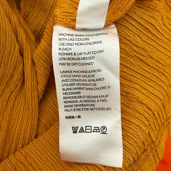 Free People Beach Endless Summer Aster Collar V-Neck Marigold Maxi Caftan | M - Picture 8 of 12